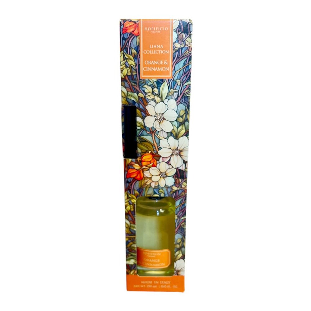 NEW Hopificio Orange & Cinnamon Glass Bottle Reed Diffusers - 8.45 fl oz